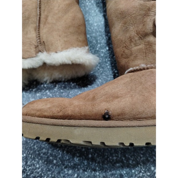 UGG BAILEY BUTTON TRIPLET TRIPLE II BROWN TALL BOOTS SIZE US 9 WOMEN 1873 - Picture 3 of 8